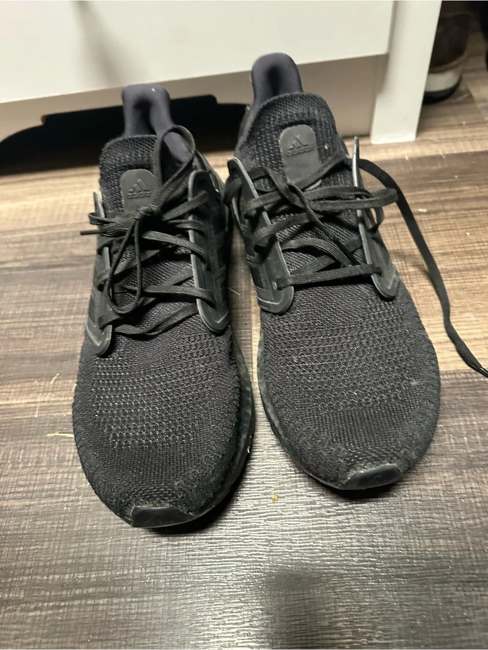 adidas Men's Black Knit Athletic Running Shoes